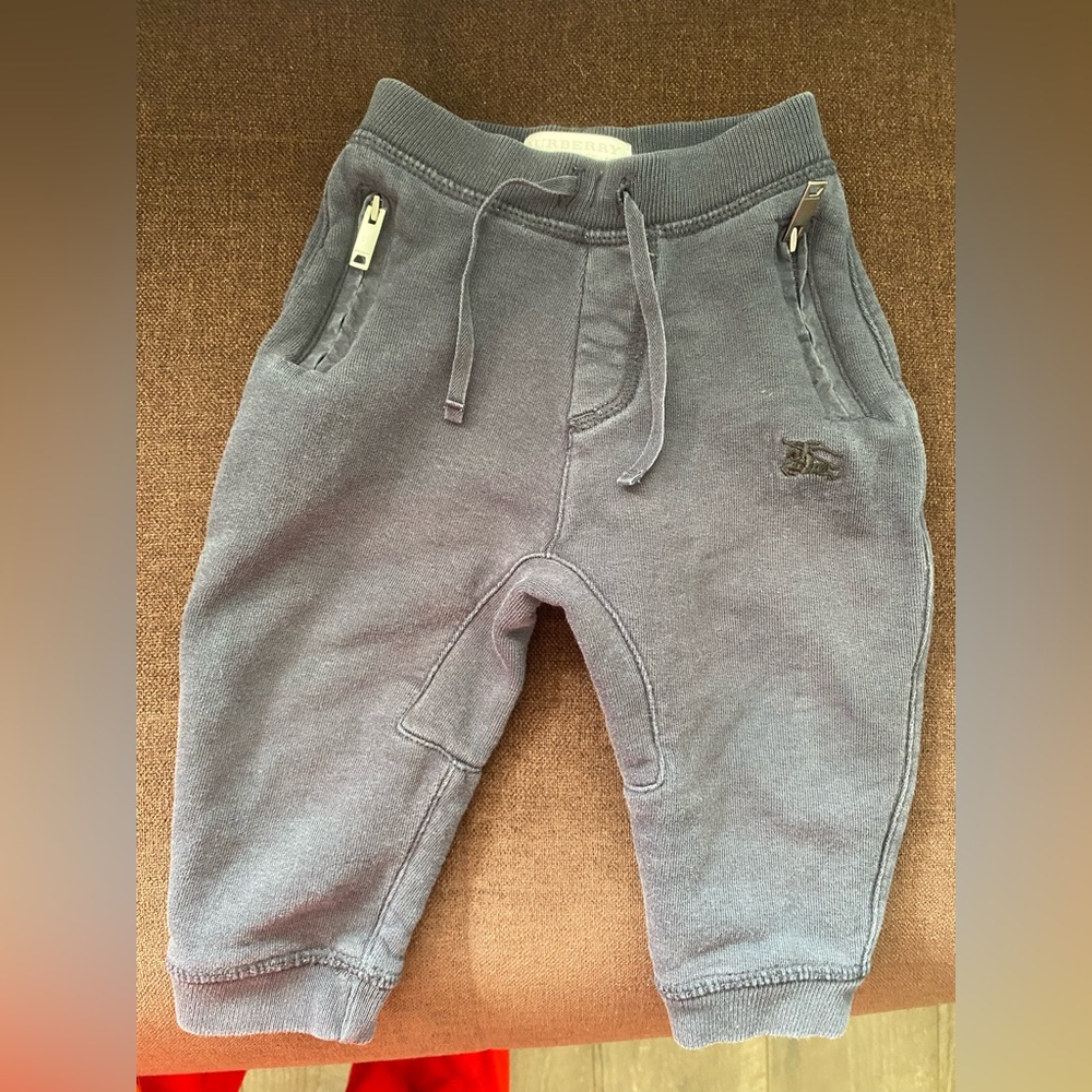 Navy Blue Burberry sweat pants